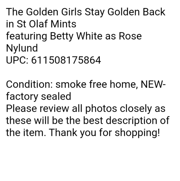 FREE W/ BUNDLE - THE GOLDEN GIRLS - Stay Golden Mints - Back in St. Olaf Mints! - Picture 3 of 12
